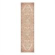 Nourison Home Vintage Washables 8' Runner Polyester Coral Taupe Area Rug