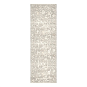 Nourison Home Vintage Washables 6' Runner Polyester Grey Area Rug