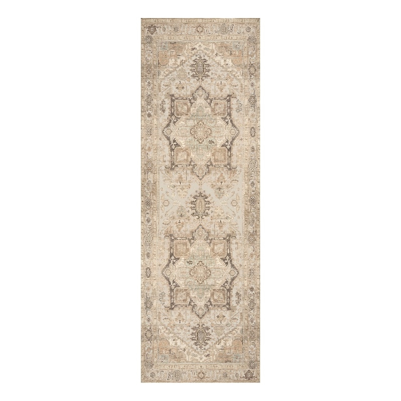 Nourison Home Vintage Washables 6' Runner Polyester Coral Mint Area Rug