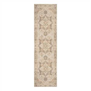 Nourison Home Vintage Washables 8' Runner Polyester Coral Mint Area Rug