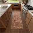 Nourison Home Vintage Washables 6' Runner Polyester Rust Multicolor Area Rug