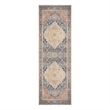 Nourison Home Vintage Washables 6' Runner PolyesterBlue Coral Area Rug