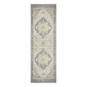 Nourison Home Vintage Washables 6' Runner Polyester Blue Green Area Rug