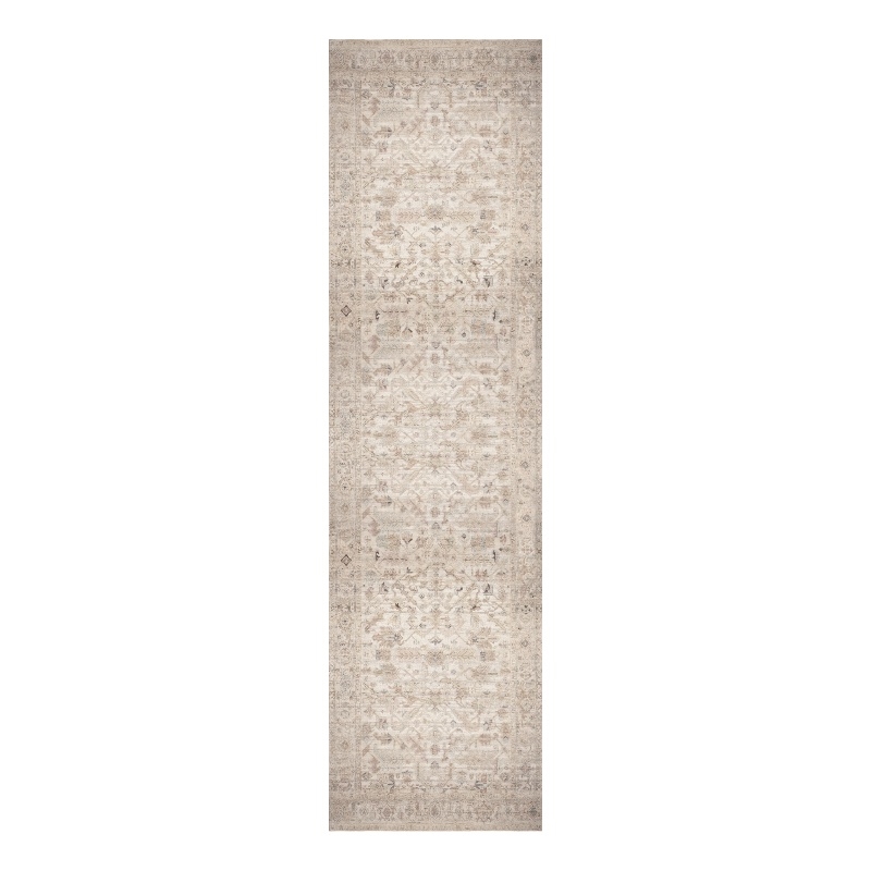 Nourison Home Vintage Washables 8' Runner Polyester Beige Area Rug