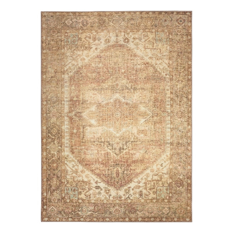 Nourison Home Vintage Washables 5' x 7' Polyester Gold Area Rug