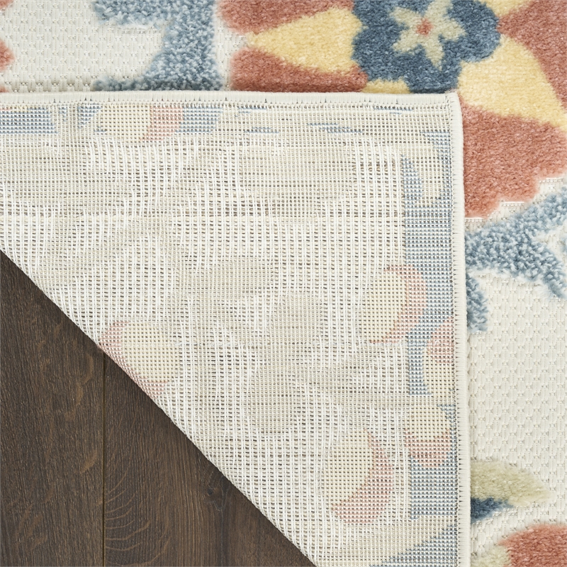 Nourison Home Aloha 9' x 12' Fabric Grey Multicolor Area Rug