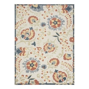 Nourison Home Aloha 9' x 12' Fabric Grey Multicolor Area Rug