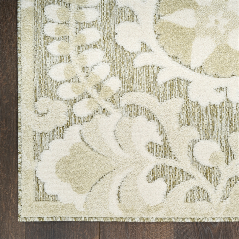 Nourison Home Aloha 5' x 8' Fabric Ivory Sage Area Rug