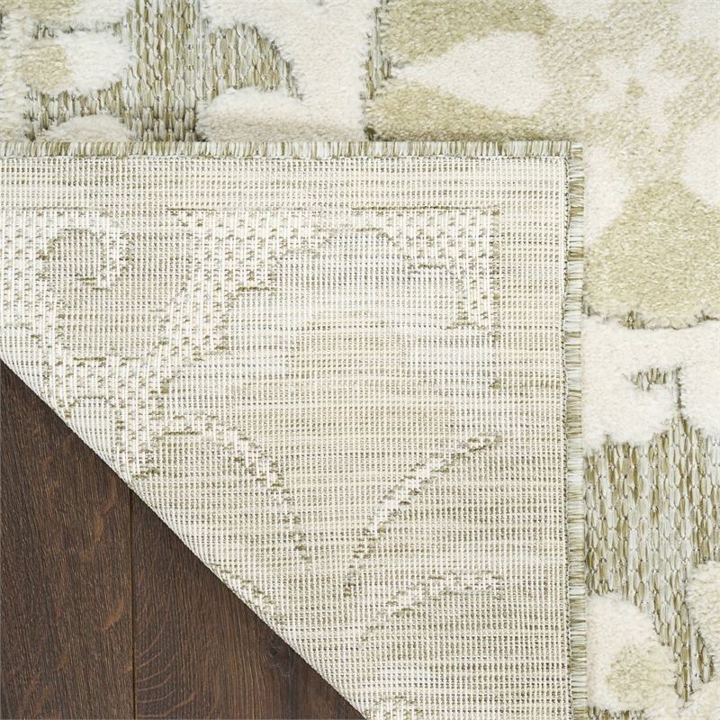 Nourison Home Aloha 5' x 8' Fabric Ivory Sage Area Rug
