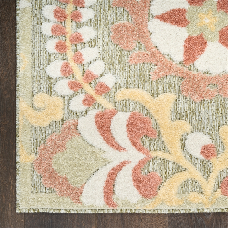 Nourison Home Aloha 5' x 8' Fabric Sage Rose Area Rug