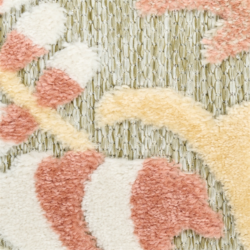 Nourison Home Aloha 5' x 8' Fabric Sage Rose Area Rug