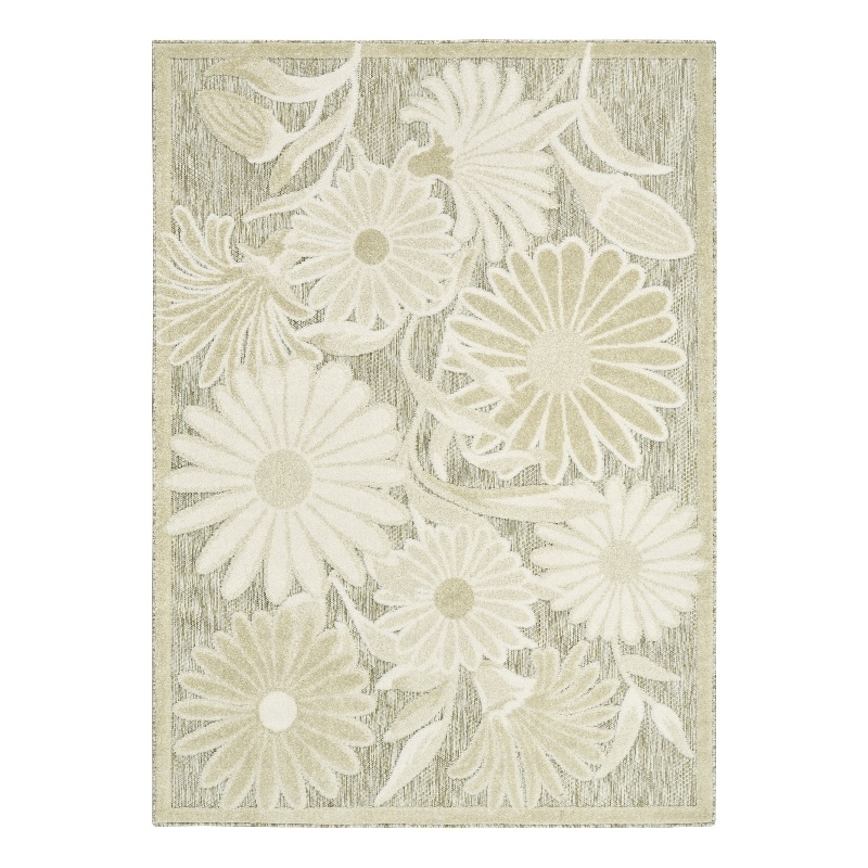 Nourison Home Aloha 5' x 8' Fabric Ivory Sage Area Rug