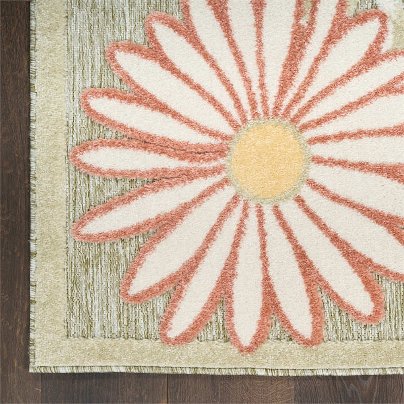 Nourison Home Aloha 5' x 8' Fabric Sage Rose Area Rug