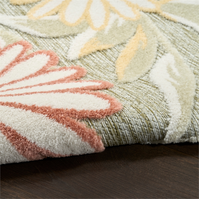 Nourison Home Aloha 5' x 8' Fabric Sage Rose Area Rug