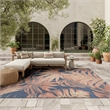 Nourison Home Aloha 9' x 12' Fabric Blue Rose Area Rug