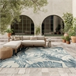 Nourison Home Aloha 8' x 11' Fabric Ivory Blue Area Rug