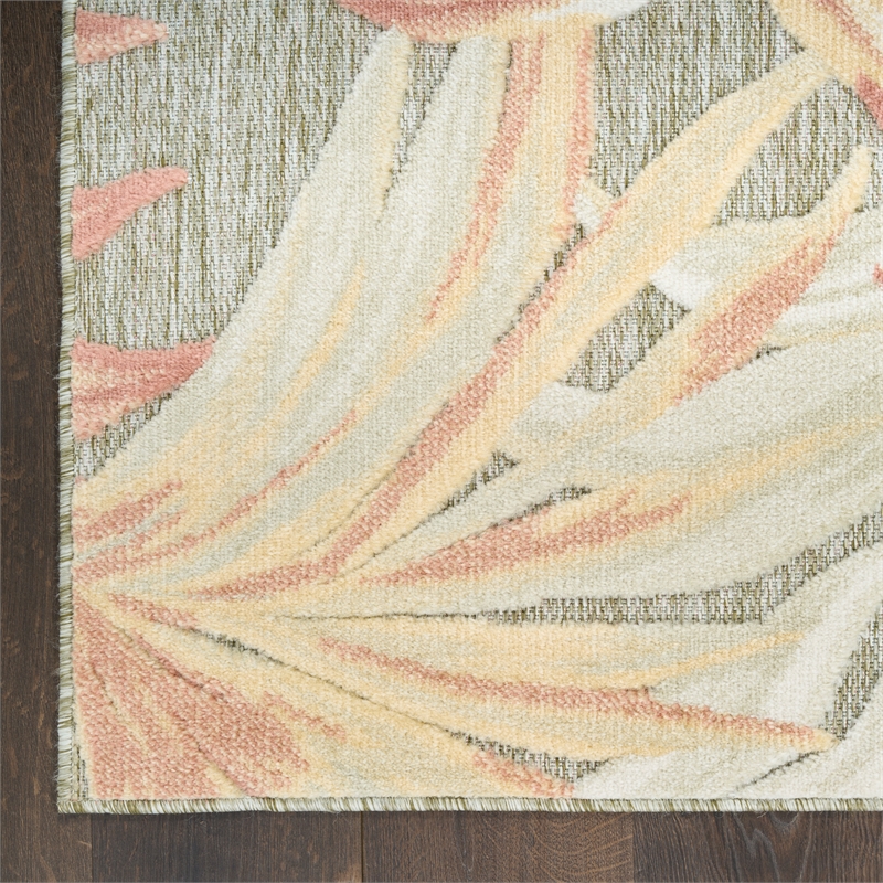 Nourison Home Aloha 5' x 8' Fabric Sage Rose Area Rug