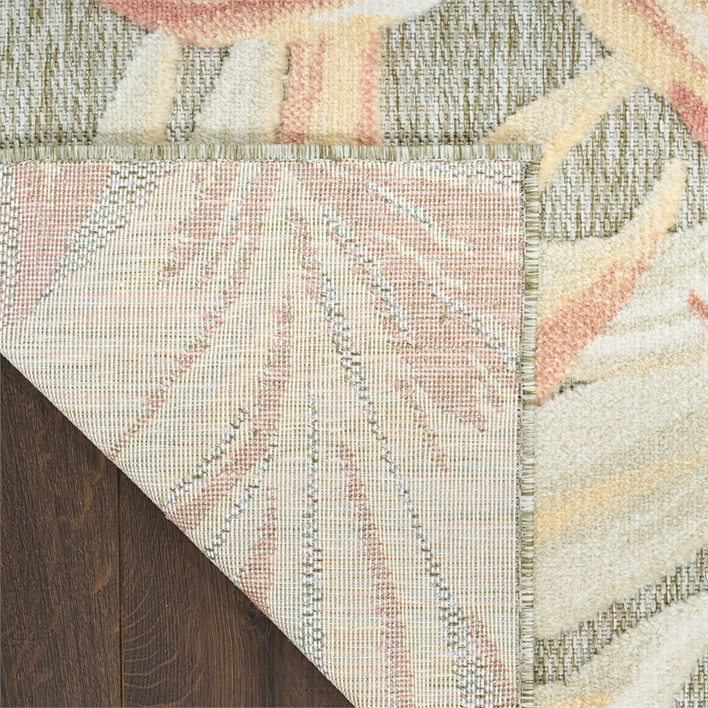 Nourison Home Aloha 5' x 8' Fabric Sage Rose Area Rug