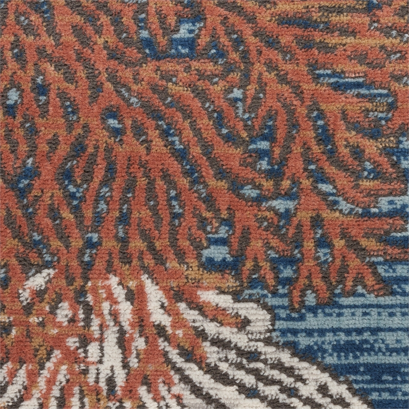 Nourison Home Pompeii 10' x 14' Fabric Blue Multicolor Area Rug