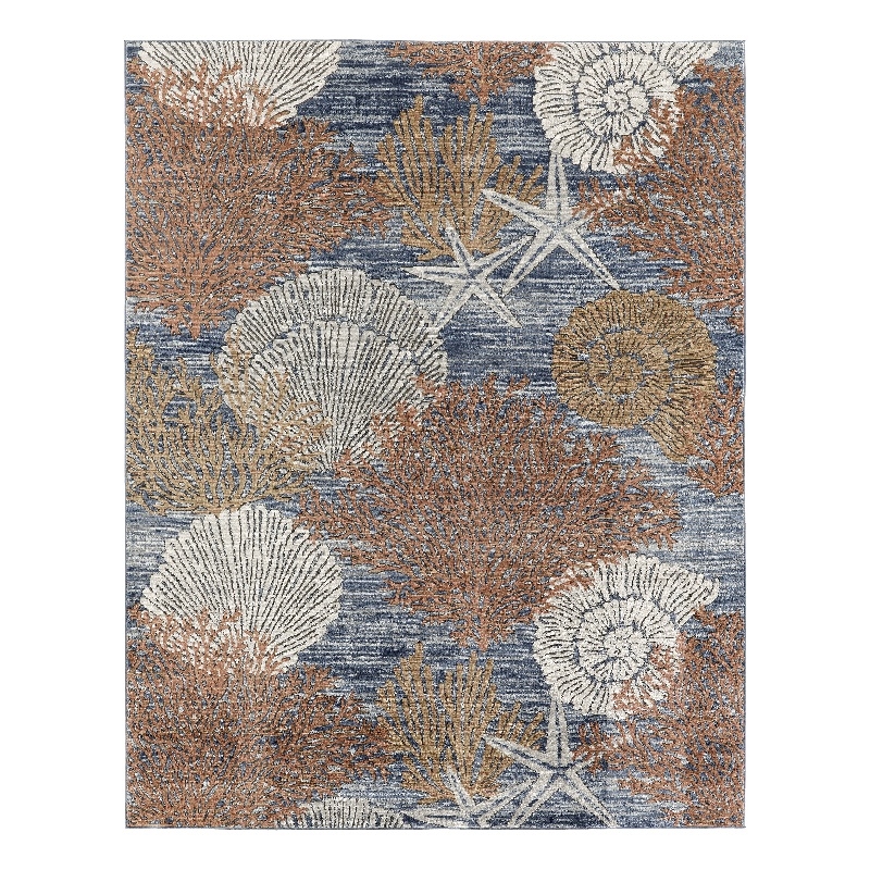 Nourison Home Pompeii 10' x 14' Fabric Blue Multicolor Area Rug