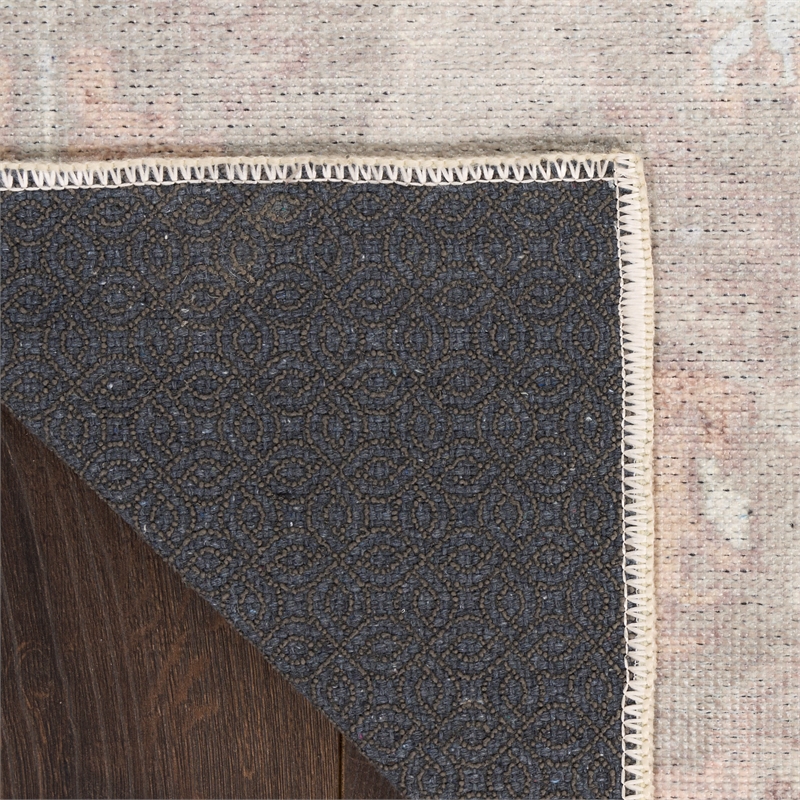 Nourison Home Vintage Washables 8' Runner Polyester Grey Area Rug