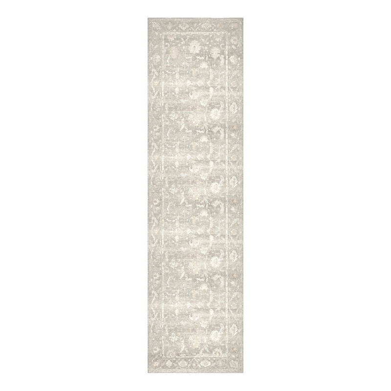 Nourison Home Vintage Washables 8' Runner Polyester Grey Area Rug