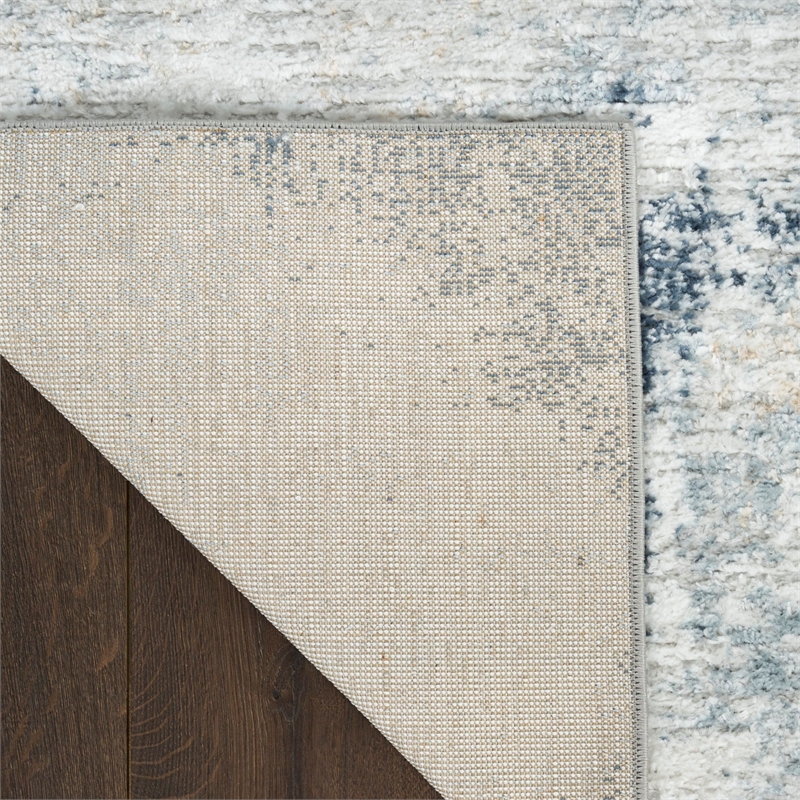 Nourison Home Dekor 4' x 6' Polyester Grey Navy Area Rug