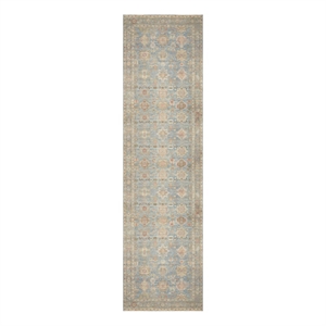 Nourison Home Vintage Washables 8' Runner Polyester Navy Multicolor Area Rug