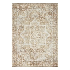 Nourison Home Astra Machine Washable 7' x 9' Polyester Rust  Area Rug