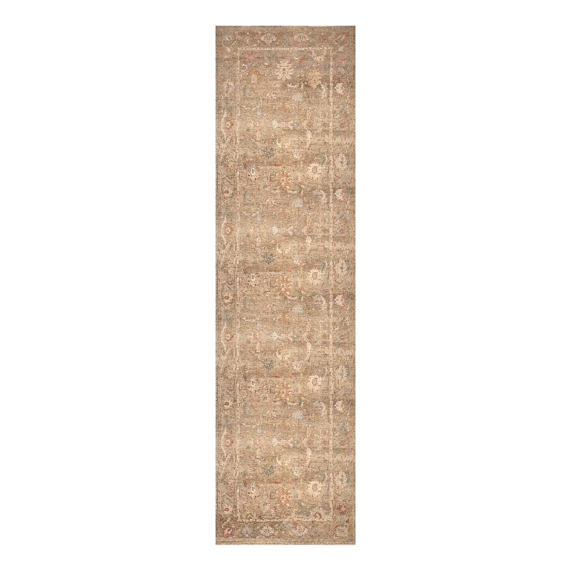 Nourison Home Vintage Washables 8' Runner Polyester Taupe Multicolor Area Rug