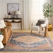 Nourison Home Vintage Washables 8' x 10' Polyester Blue Coral Area Rug