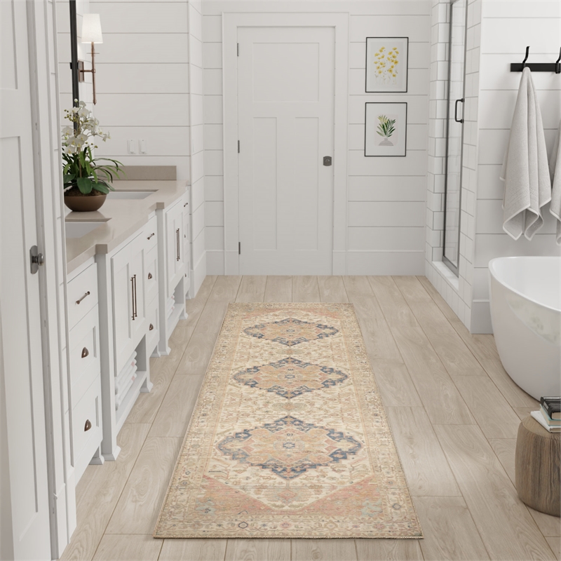 Nourison Home Vintage Washables 8' Runner PolyesterMulticolor Area Rug