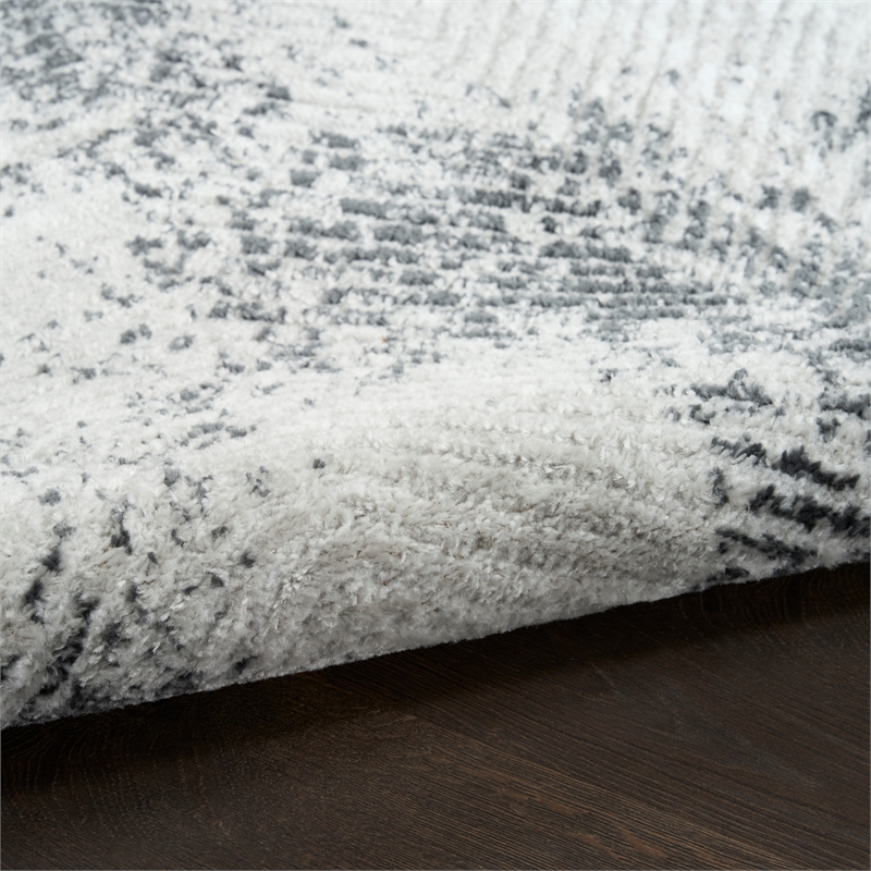 Nourison Home Dekor 2' x 4' Polyester Gray Charcoal Area Rug