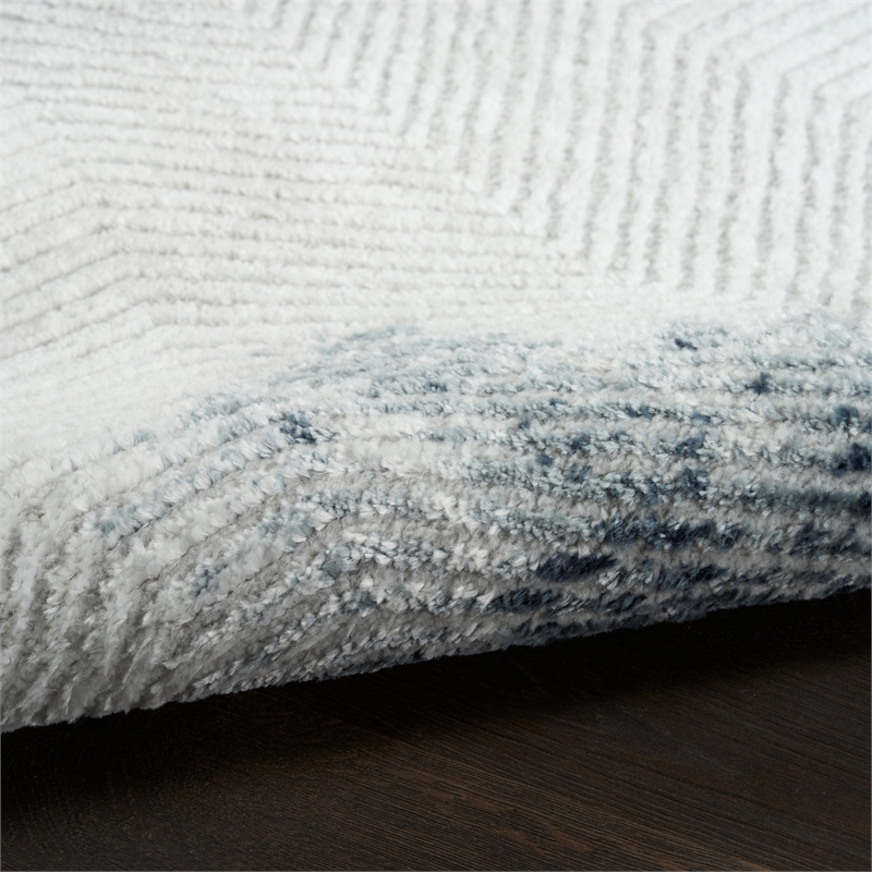 Nourison Home Dekor 2' x 4' Polyester Grey Navy Area Rug