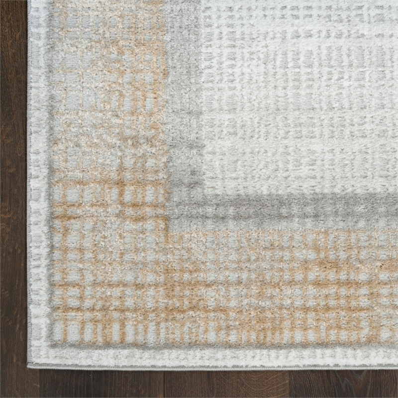 Nourison Home Dekor 2' x 4' Polyester Grey Area Rug