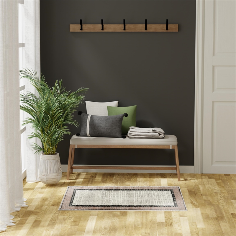 Nourison Home Dekor 2' x 4' Polyester Grey Charcoal Area Rug