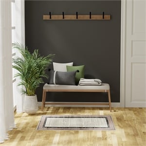 Nourison Home Dekor 2' x 4' Polyester Grey Charcoal Area Rug