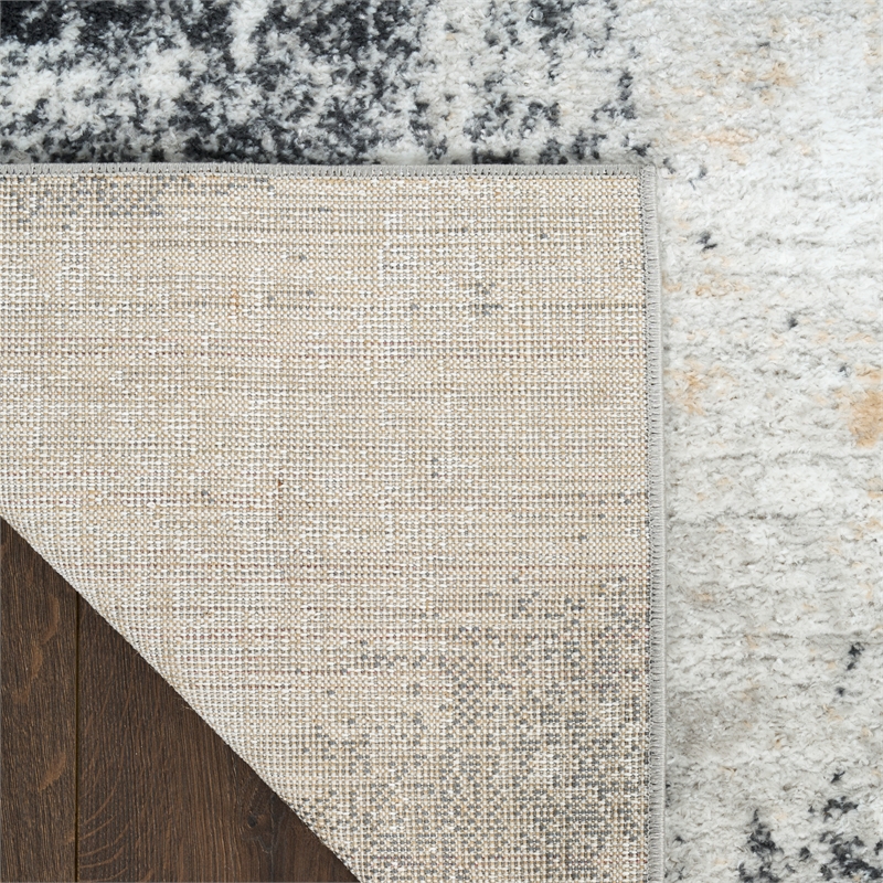 Nourison Home Dekor 2' x 4' Polyester Grey Charcoal Area Rug