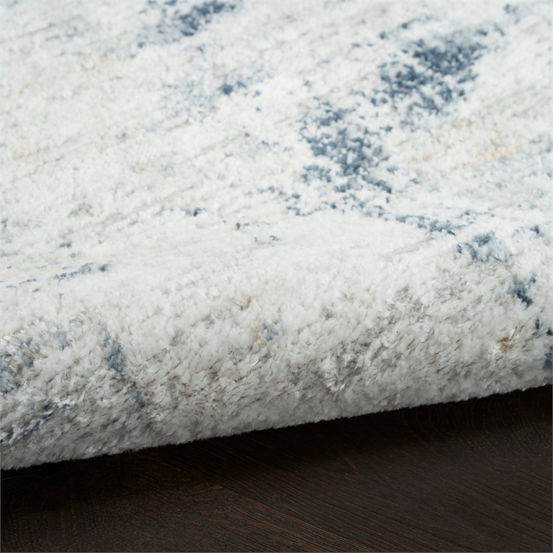 Nourison Home Dekor 2' x 4' Polyester Grey Navy Area Rug