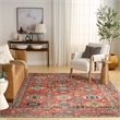 Nourison Home Vintage Washables 8' x 10' Polyester Rust Multicolor Area Rug