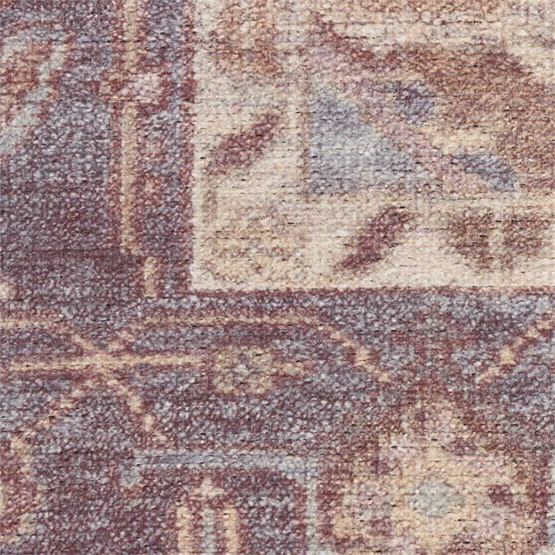Nourison Home Vintage Washables 8' x 10' Polyester Ivory Purple Area Rug