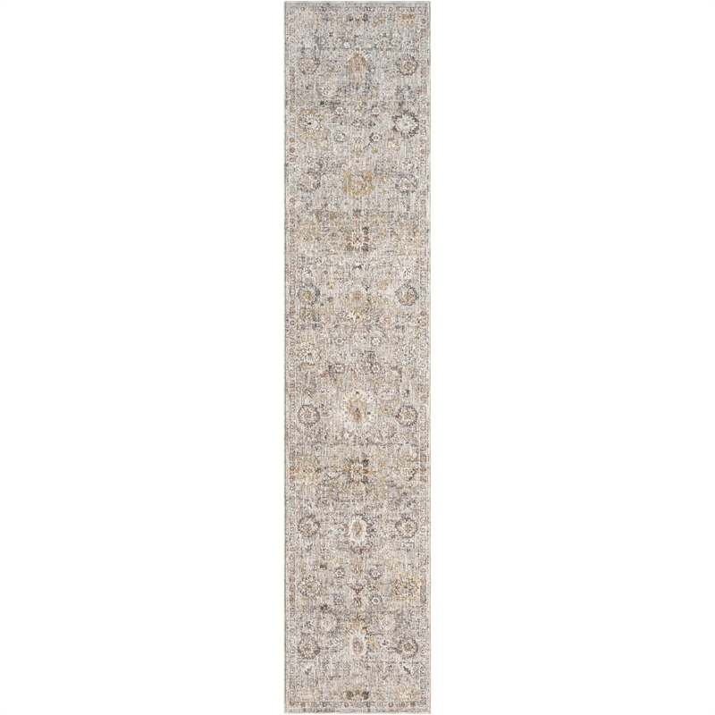 Nourison Home Heirloom Blend 10' Runner Polyester Gray Area Rug
