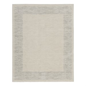 Nourison Home Santa Cruz 9' x 12' Polyester Ivory Grey Area Rug