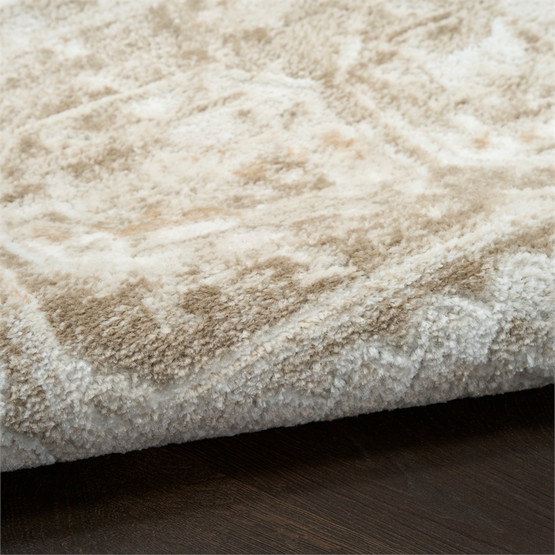 Nourison Home Dekor 2' x 4' Polyester Ivory Taupe Area Rug