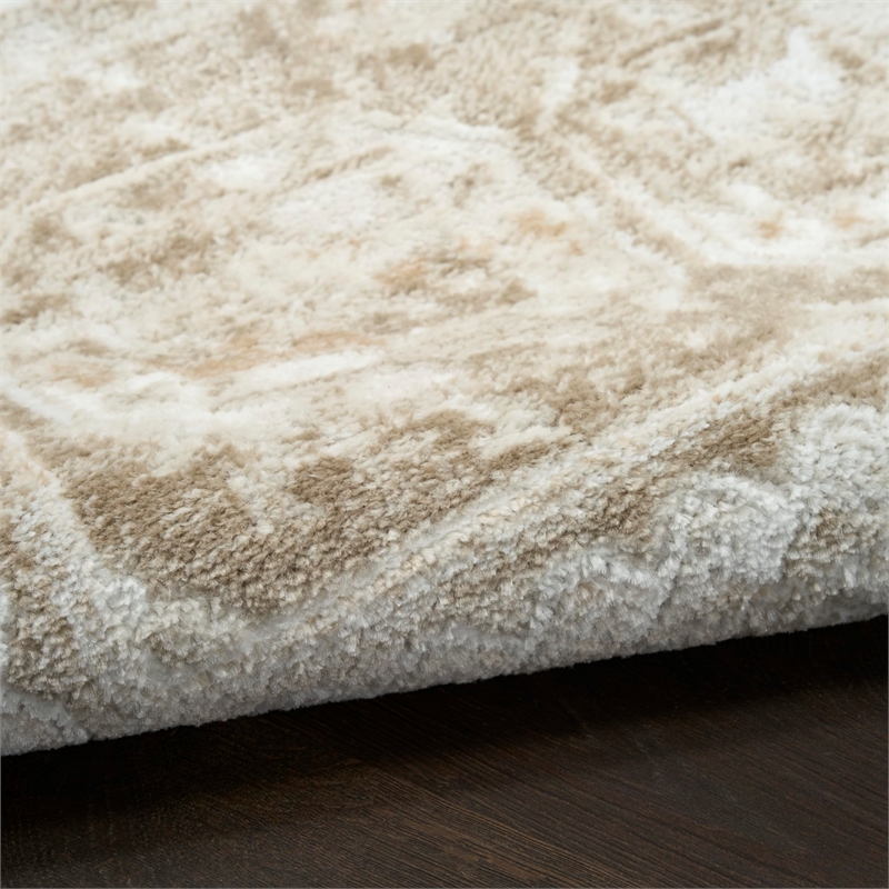 Nourison Home Dekor 4' x 6' Polyester Ivory Taupe Area Rug