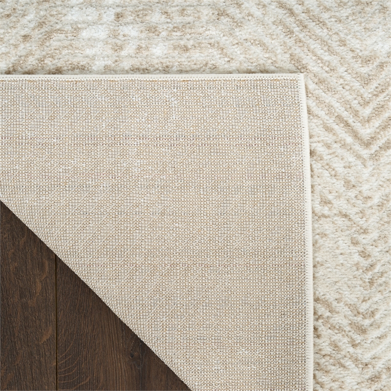 Nourison Home Dekor 4' x 6' Polyester Ivory Taupe Area Rug