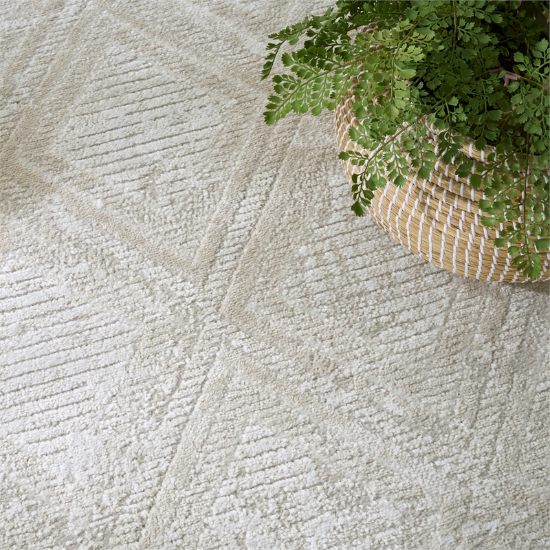 Nourison Home Dekor 4' x 6' Polyester Beige Area Rug