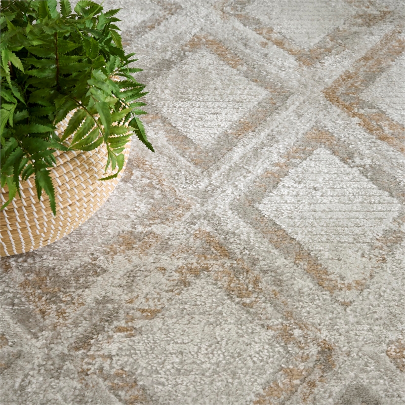 Nourison Home Dekor 4' x 6' Polyester Grey Area Rug