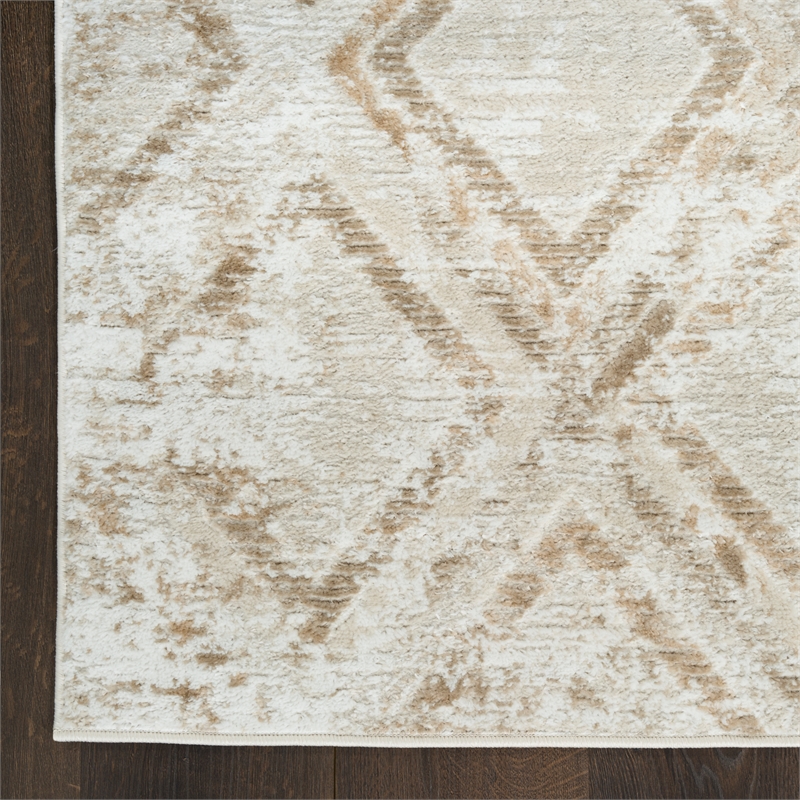 Nourison Home Dekor 2' x 4' Polyester Ivory Taupe Area Rug