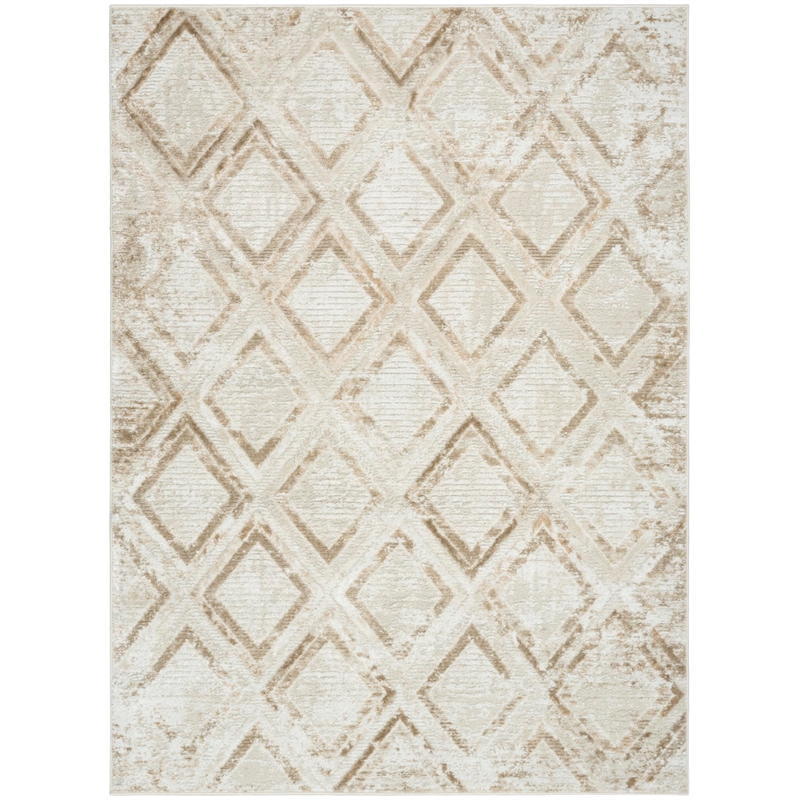 Nourison Home Dekor 4' x 6' Polyester Ivory Taupe Area Rug